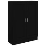 Bibliotecă, negru, 82,5 x 30,5 x 115 cm, lemn prelucrat