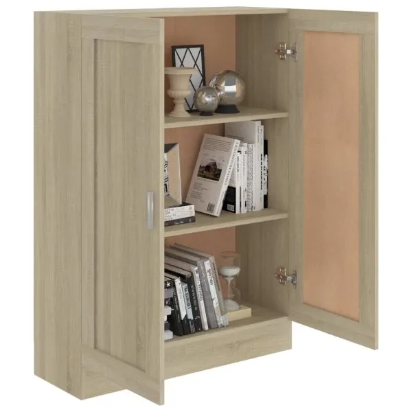 Bibliotecă, stejar sonoma, 82,5 x 30,5 x 115 cm, lemn prelucrat