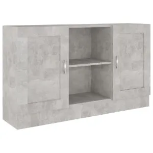 Dulap, gri beton, 120×30,5×70 cm, lemn prelucrat