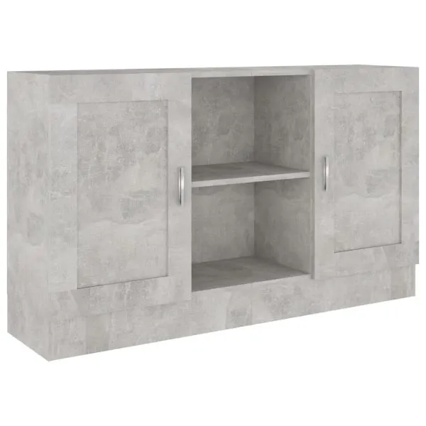 Dulap, gri beton, 120×30,5×70 cm, lemn prelucrat