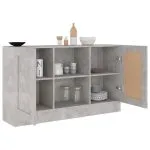 Dulap, gri beton, 120×30,5×70 cm, lemn prelucrat
