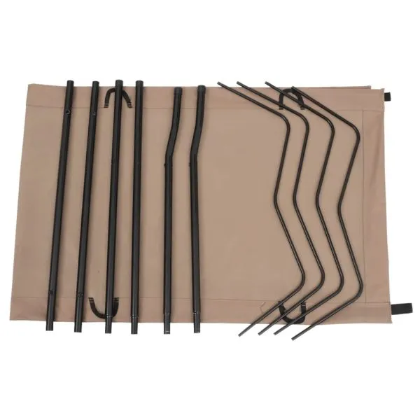 Paturi camping, 2 buc. gri, 180x60x19 cm, țesătură oxford&oțel