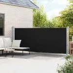 Copertină laterală retractabilă de terasă, negru, 600 x 160 cm