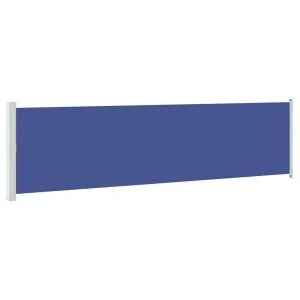 Copertină laterală retractabilă de terasă, albastru, 600×160 cm