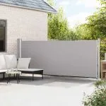 Copertină laterală retractabilă de terasă, gri, 600 x 160 cm