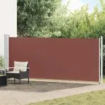 Copertină laterală retractabilă de terasă, maro, 600 x 160 cm