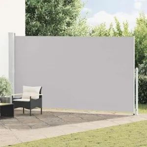 Copertină laterală retractabilă de terasă, gri, 200×500 cm