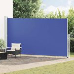 Copertină laterală retractabilă de terasă, albastru, 200×500 cm