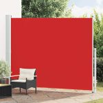 Copertină laterală retractabilă terasă, roșu, 220×300 cm