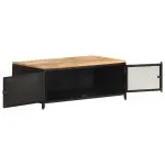 Măsuță de cafea, 90 x 50 x 37, lemn masiv de mango nefinisat