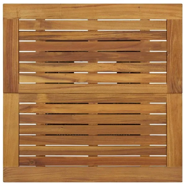 Masă de bar, negru, 80x80x110 cm, poliratan/lemn masiv acacia