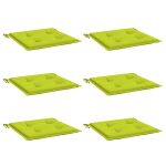 Perne scaune grădină 6 buc. verde 40x40x3 cm țesătură Oxford