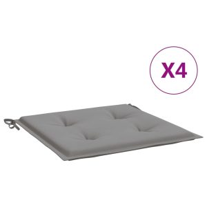 Perne scaune de grădină 4 buc. gri 50x50x3 cm țesătură Oxford