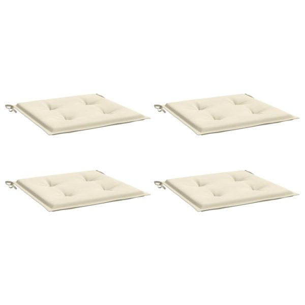Perne scaune de grădină 4 buc. crem 50x50x3 cm țesătură Oxford