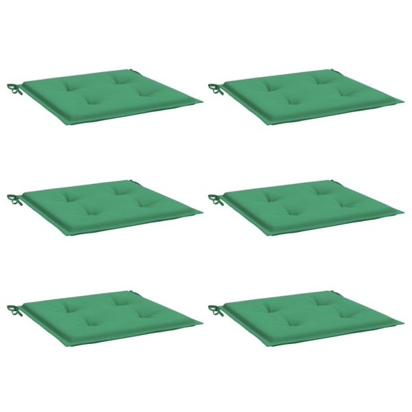 Perne scaune de grădină 6 buc. verde 50x50x3 cm țesătură Oxford