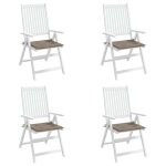 Perne scaune grădină 4 buc. gri taupe 50x50x3cm țesătură Oxford