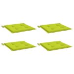 Perne scaune de grădină 4 buc. verde 50x50x3 cm țesătură Oxford