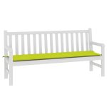 Pernă de bancă de grădină, verde, 180x50x3 cm, textil oxford