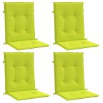 Perne cu spătar mic, 4 buc., verde, 100x50x3 cm, textil oxford