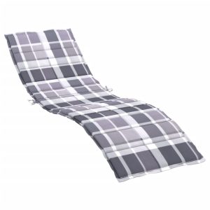 Pernă de șezlong, roșu carouri, 200x60x3 cm, textil oxford