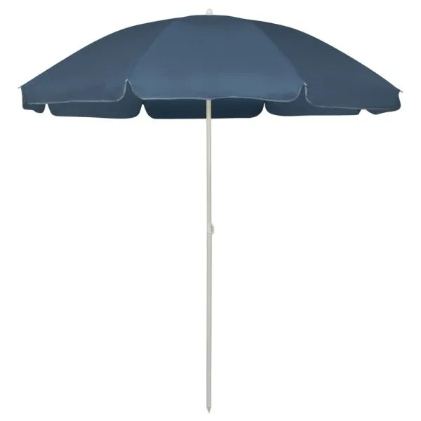 Umbrelă de soare de plajă, albastru, 240 cm