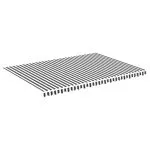 Pânză de rezervă copertină, antracit și alb, 5×3,5 m