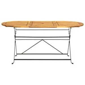 Masă de grădină, 160x85x74 cm, lemn masiv de acacia, oval