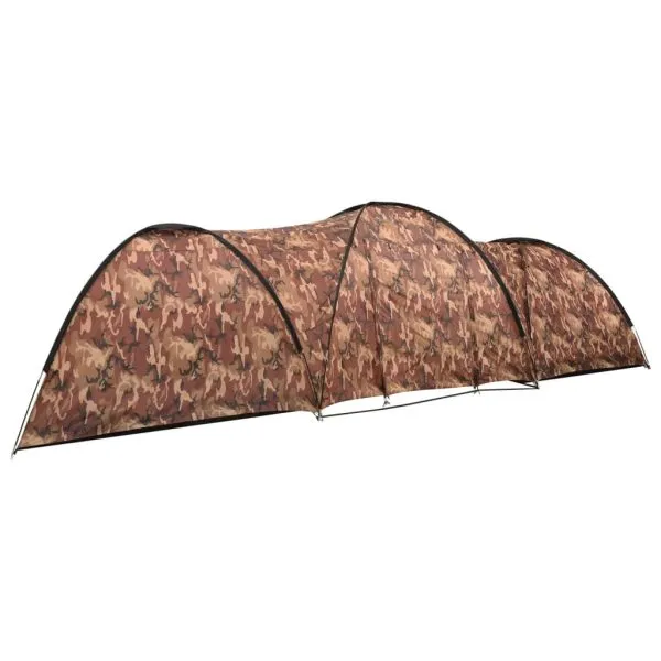 Cort camping tip iglu, 8 persoane, camuflaj, 650x240x190 cm