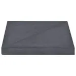 Placă de greutate umbrelă, negru, granit, 15 kg, pătrat
