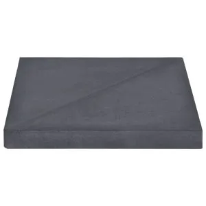 Placă de greutate umbrelă, negru, granit, 15 kg, pătrat