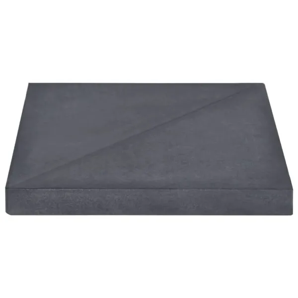 Placă de greutate umbrelă, negru, granit, 15 kg, pătrat