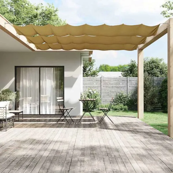 Copertină verticală, bej, 100×800 cm, țesătură Oxford