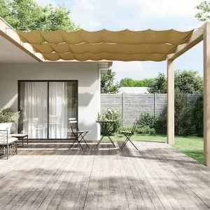 Copertină verticală, bej, 100×1000 cm, țesătură Oxford