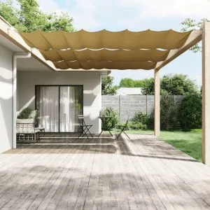 Copertină verticală, bej, 200×420 cm, țesătură Oxford