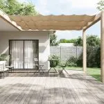 Copertină verticală, gri taupe, 100×600 cm, țesătură oxford