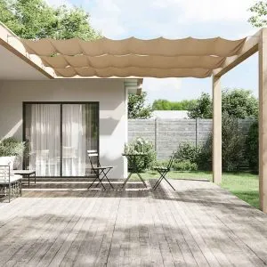 Copertină verticală, gri taupe, 100×600 cm, țesătură oxford