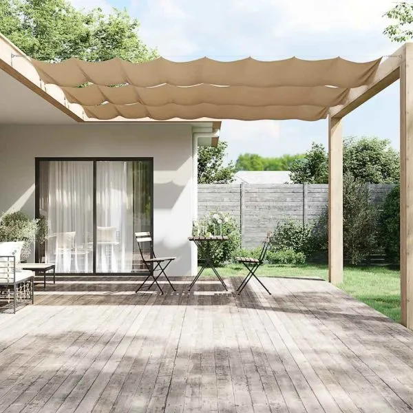 Copertină verticală, gri taupe, 100×1000 cm, țesătură oxford