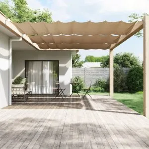 Copertină verticală, gri taupe, 200×360 cm, țesătură oxford