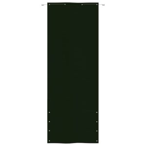 Paravan de balcon, verde închis, 80×240 cm, țesătură oxford