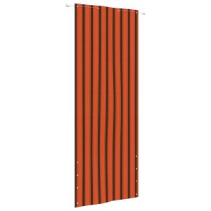 Paravan de balcon,portocaliu și maro,80×240 cm, țesătură oxford