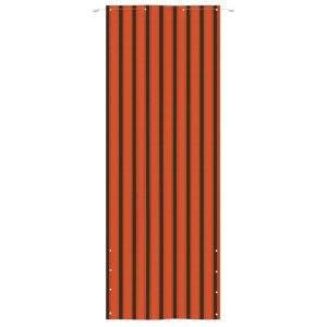 Paravan de balcon,portocaliu și maro,80×240 cm, țesătură oxford