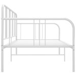 Cadru pat canapea, alb, 90 x 200 cm, metal