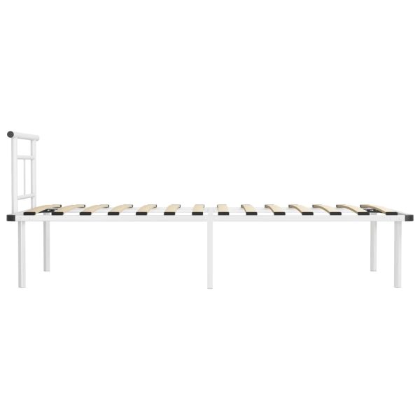 Cadru de pat, alb, 90 x 200 cm, metal