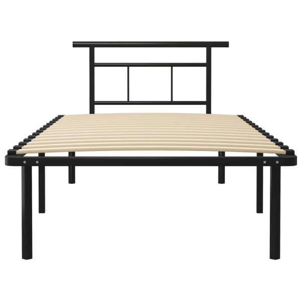 Cadru de pat, negru, 100 x 200 cm, metal
