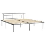 Cadru de pat, gri, 180×200 cm, metal