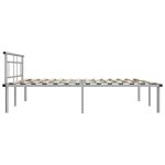Cadru de pat, gri, 180×200 cm, metal