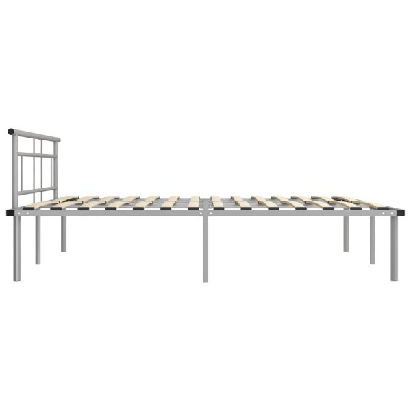 Cadru de pat, gri, 180×200 cm, metal