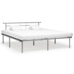 Cadru de pat, gri, 200 x 200 cm, metal
