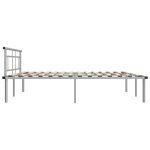 Cadru de pat, gri, 200 x 200 cm, metal