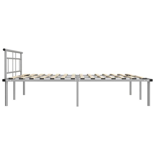 Cadru de pat, gri, 200 x 200 cm, metal